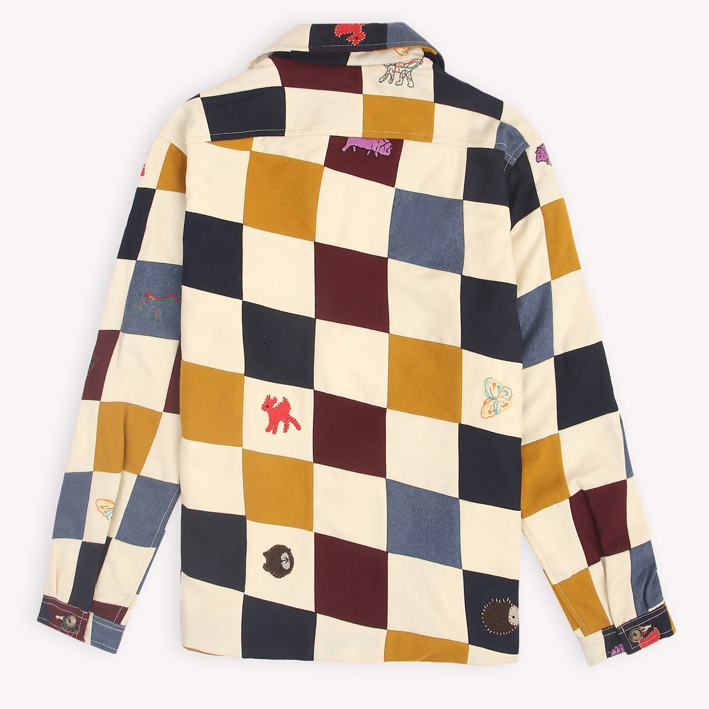 JACKSON UNISEX PATCHWORK EMB SHACKET