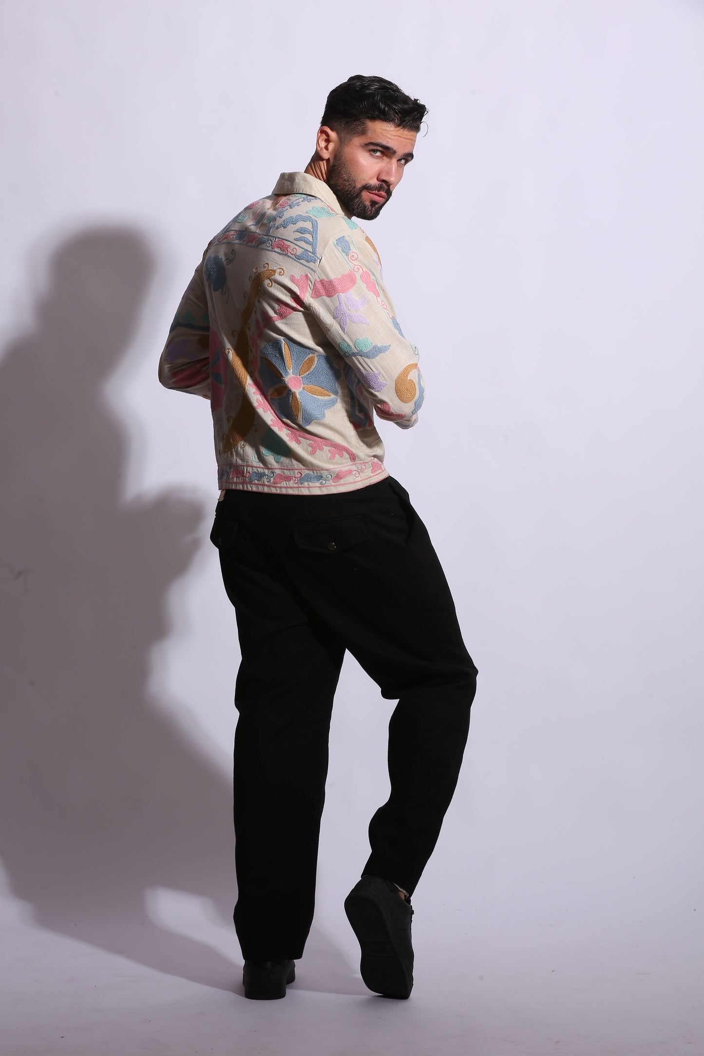 SUZANI MOTIF EMBROIDERED SHIRT