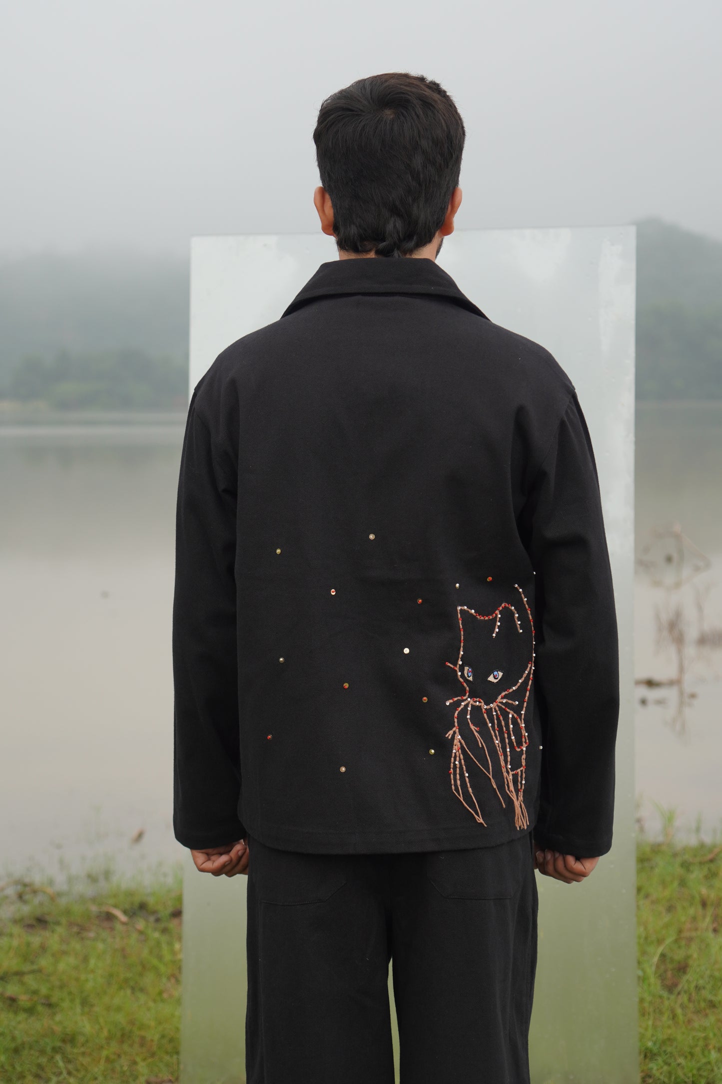 LUNA UNISEX  DENIM EMBROIDERED  JACKET